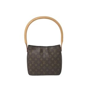 LOUIS VUITTON Looping Brown Shoulder Bag Monogram Brown